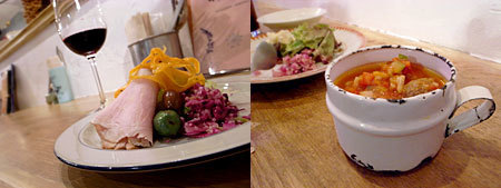 パスタ食堂 ヒラコンシェ：前菜とパズーの残業スープ