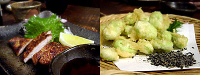 雄屋(たけや)：そら豆の天ぷら