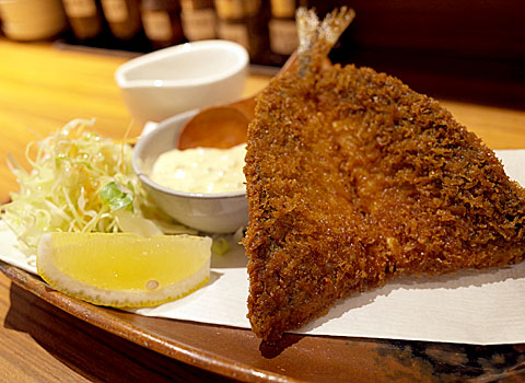 酒と餃子と舌心:アジフライ