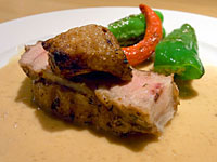 『 Grill かわむら 』都城産アベル黒豚の炭火焼　マスタードソース
